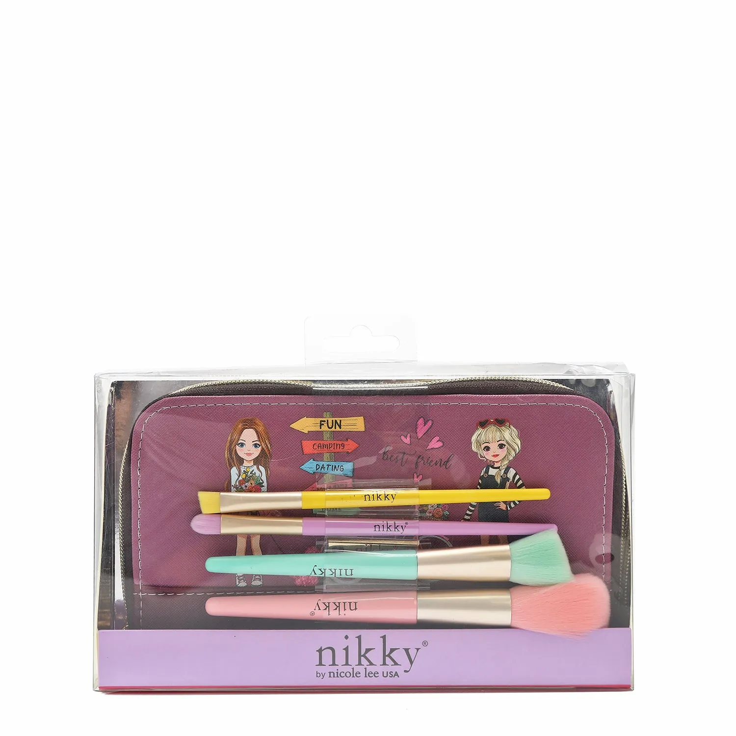 MAKEUP BRUSH SET WITH POUCH