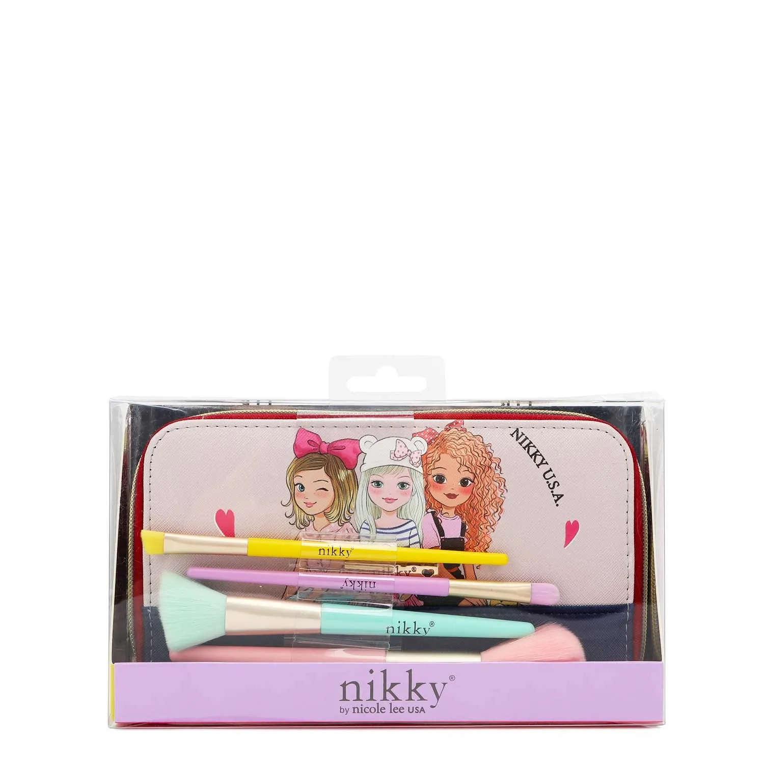 MAKEUP BRUSH SET WITH POUCH