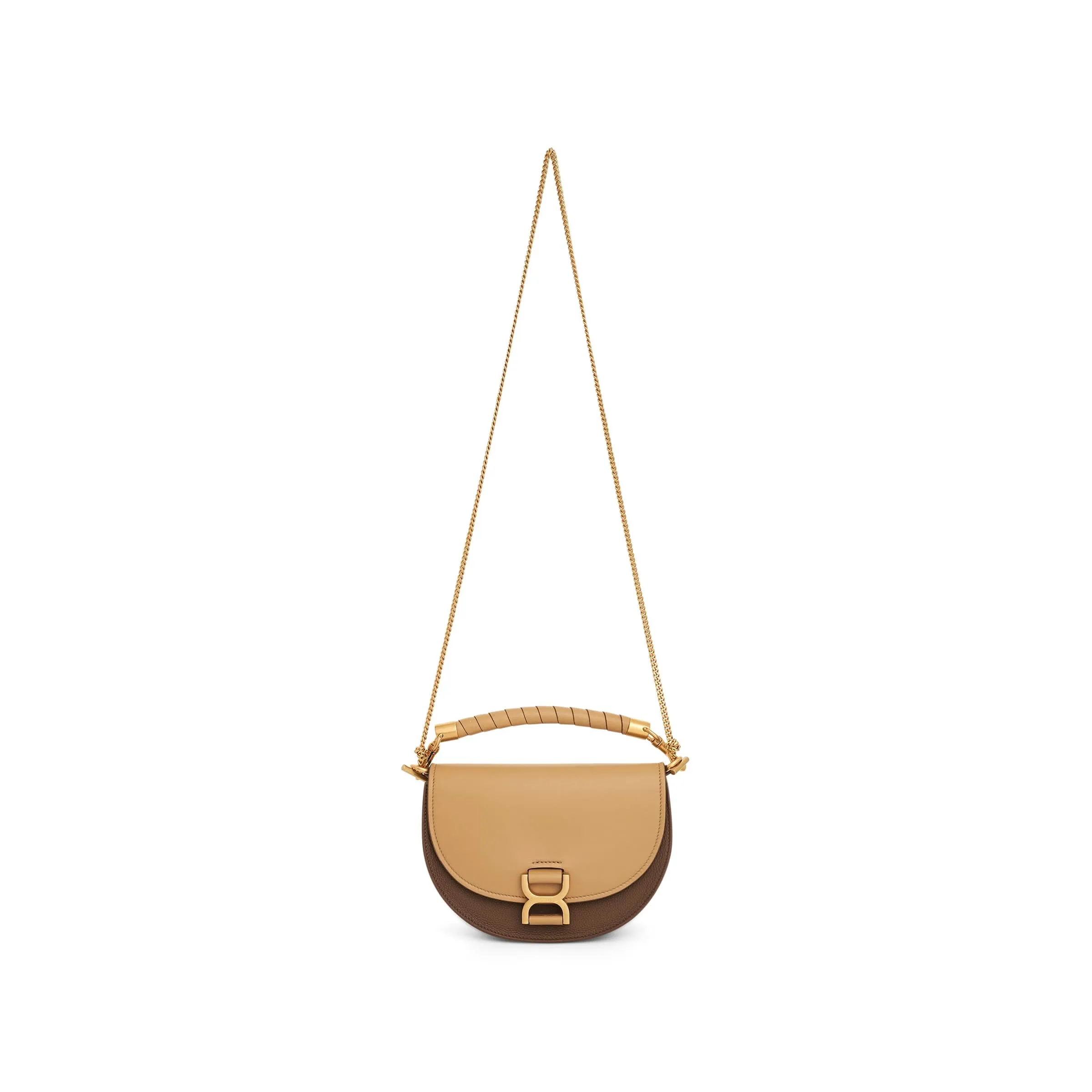 Marcie Leather Crossbody Bag in Creamy Brown