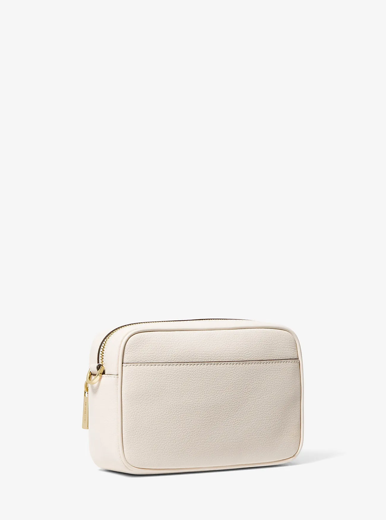 Michael Kors Jet Set Leather Crossbody Bag Medium with Case for Apple Airpods Pro beige