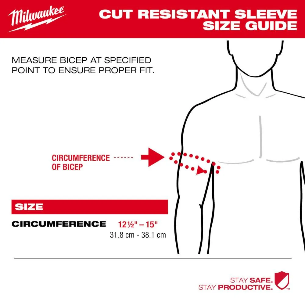Milwaukee 48-73-9050B 16" Cut Level 5 Protective Sleeves - 12PK