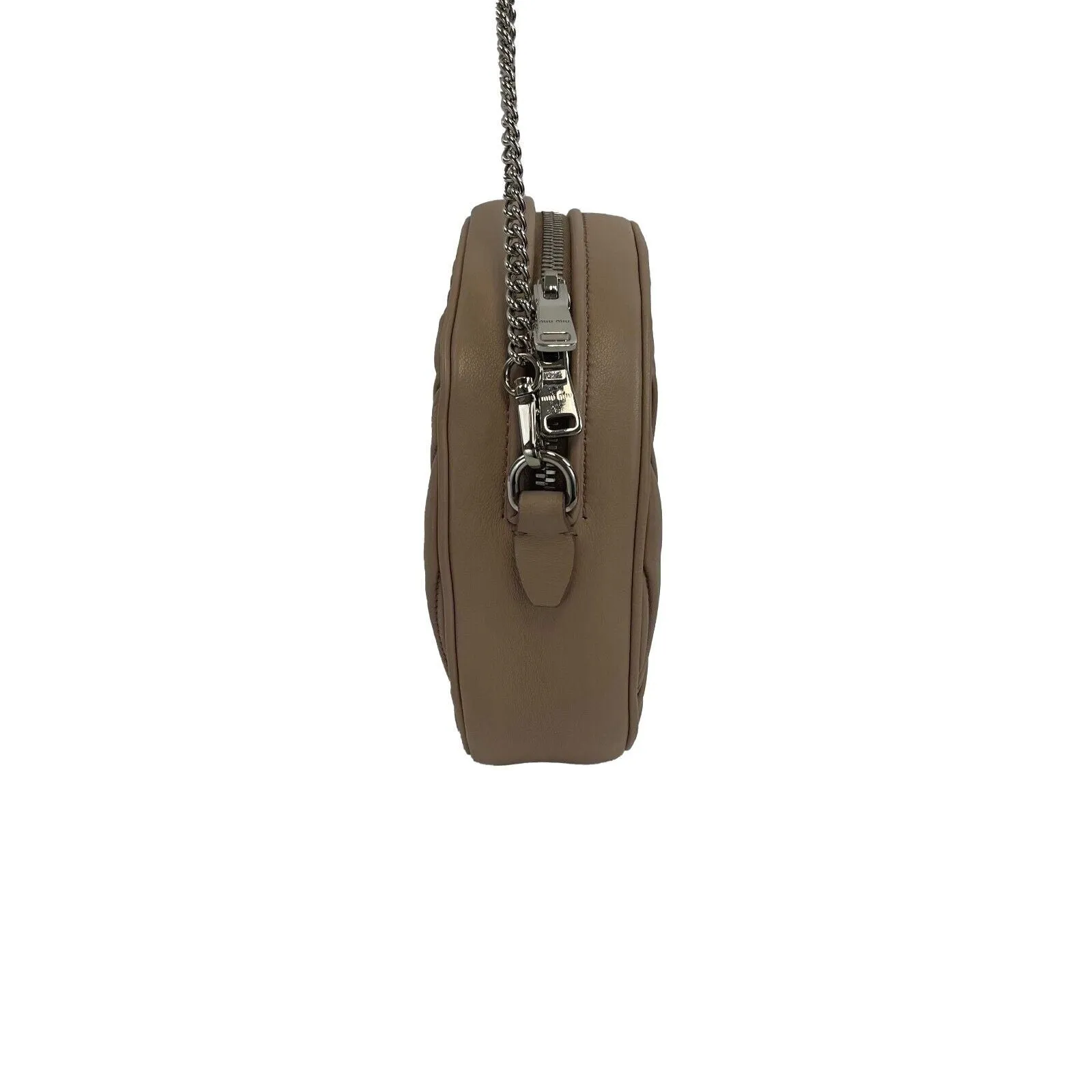 Miu Miu - Excellent - Circle Matelass Napa Leather Crossbody Bag - Powder Pink