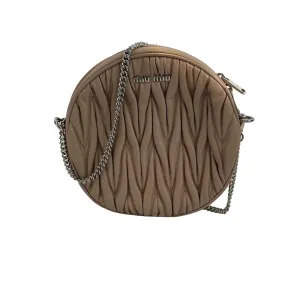 Miu Miu - Excellent - Circle Matelass Napa Leather Crossbody Bag - Powder Pink