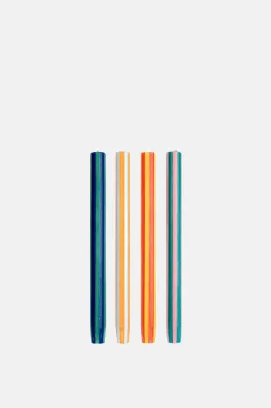 Mixed Set/Colours Contrast 2 Dinner Candles Set of 4