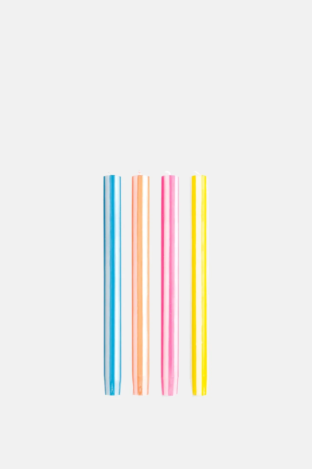 Mixed Set/White Neon 1 Dinner Candles Set of 4