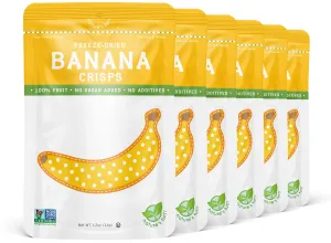 Nature’s Turn Freeze-Dried Fruit Snacks, Banana Crisps - Pack of 6 (1.2 oz Each)
