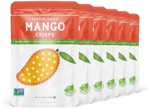 Nature’s Turn Freeze-Dried Fruit Snacks, Mango Crisps - Pack of 6 (0.53 oz Each)