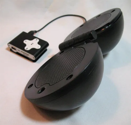 NEW Portable Dual Round BALL SPEAKER SPEAKERS System MP3 Music Player Cell Cellphone Smartphone