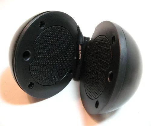 NEW Portable Dual Round BALL SPEAKER SPEAKERS System MP3 Music Player Cell Cellphone Smartphone