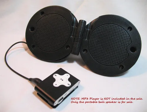 NEW Portable Dual Round BALL SPEAKER SPEAKERS System MP3 Music Player Cell Cellphone Smartphone