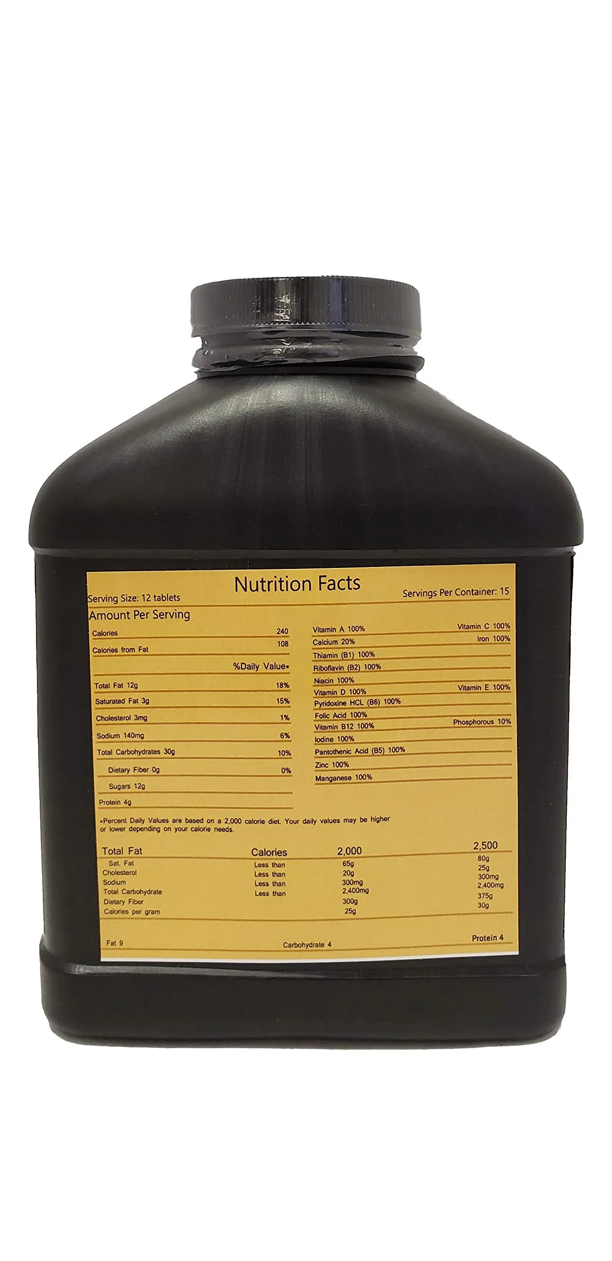 Prep-Right Survival Food Tablets - Chocolate - 180 Tablets