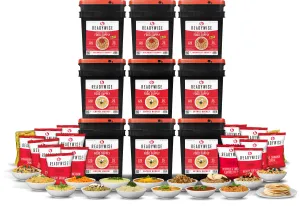 ReadyWise - 1080 Serving Package - 186 lbs - Includes: 6 - 120 Serving Entrée Buckets and 3 - 120 Serving Breakfast Buckets