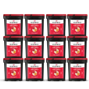 ReadyWise - 120 Serving Freeze Dried Fruit Bucket - 12 Pack