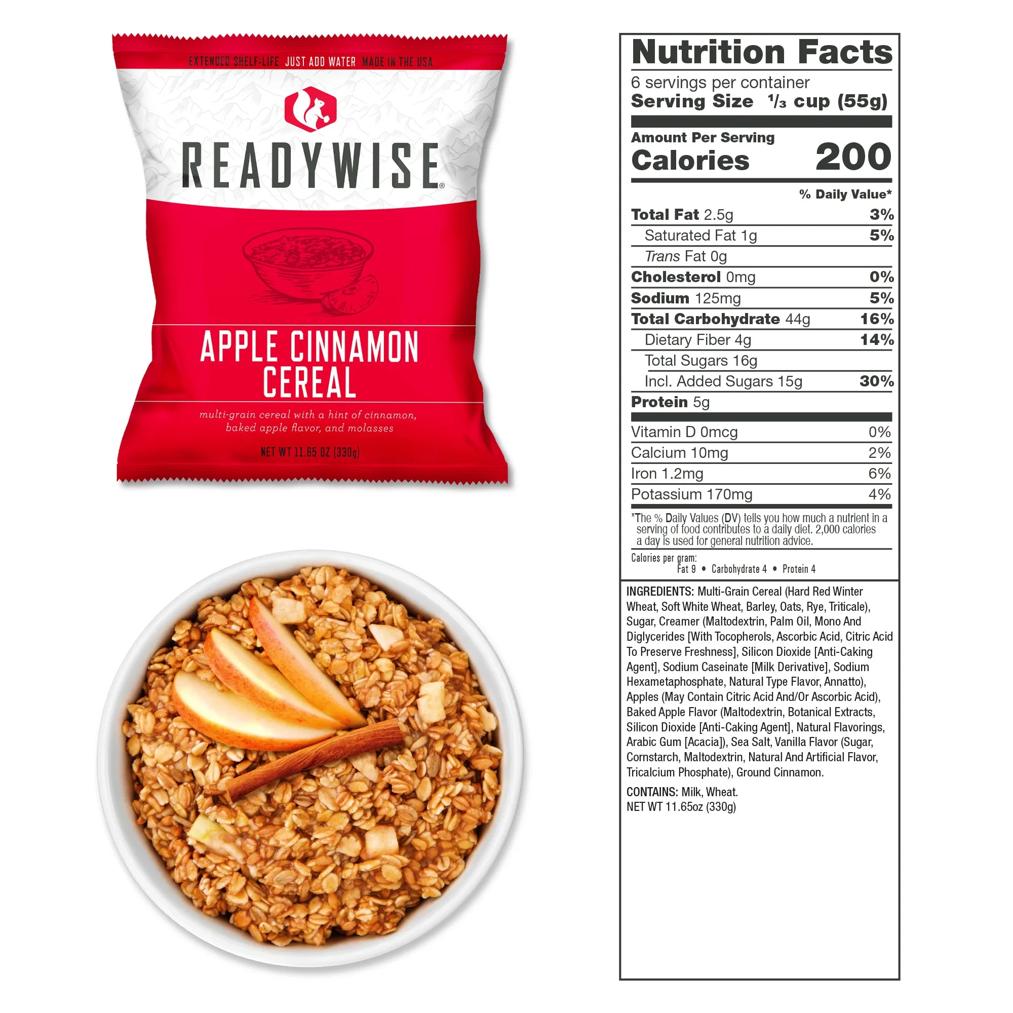 ReadyWise - 360 Serving Package - (3 buckets) 2 Entrée and 1 Breakfast