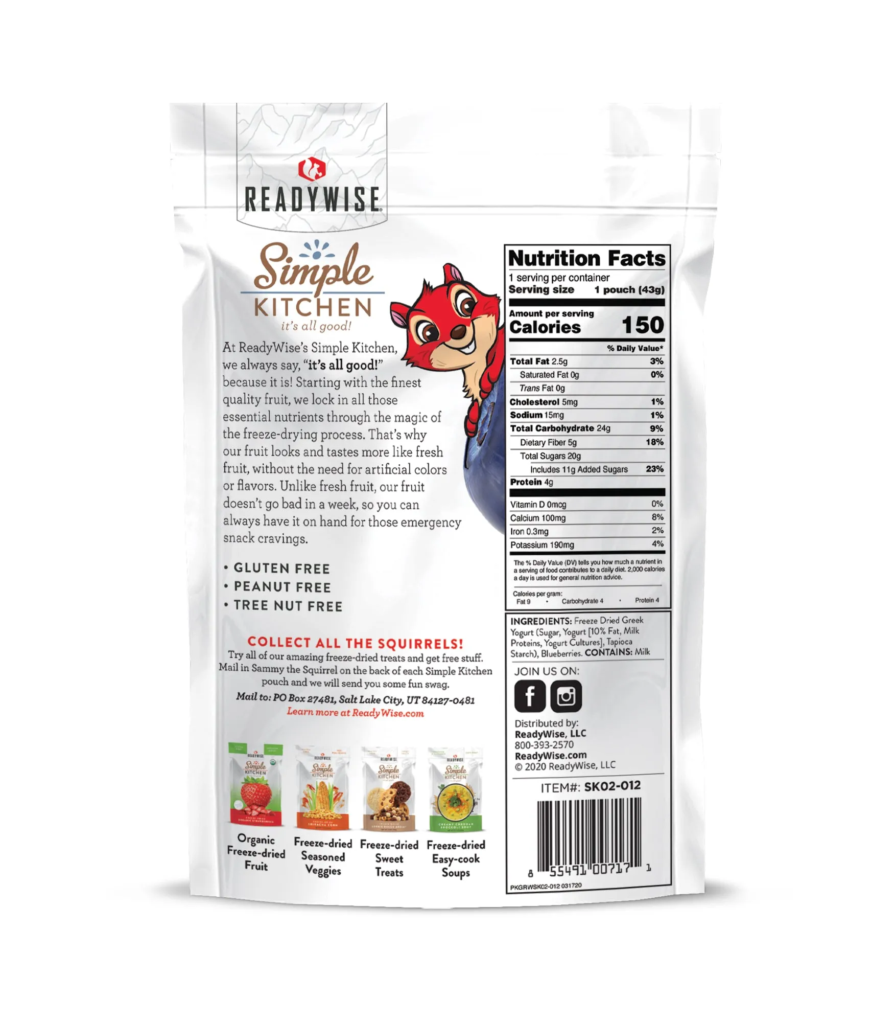 ReadyWise - Simple Kitchen Blueberries & Yogurt - 6 Pack