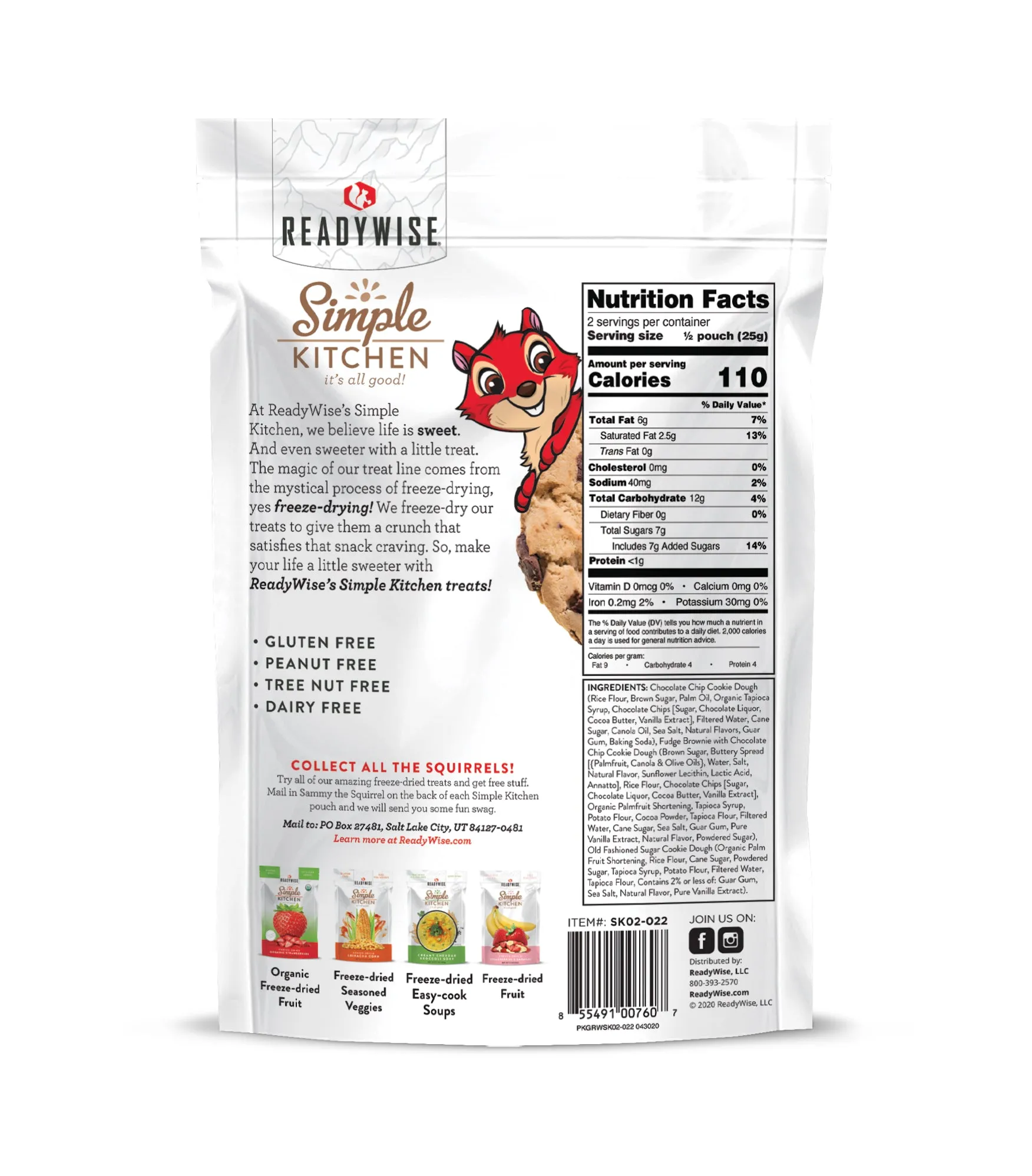 ReadyWise - Simple Kitchen Cookie Dough Medley - 6 Pack