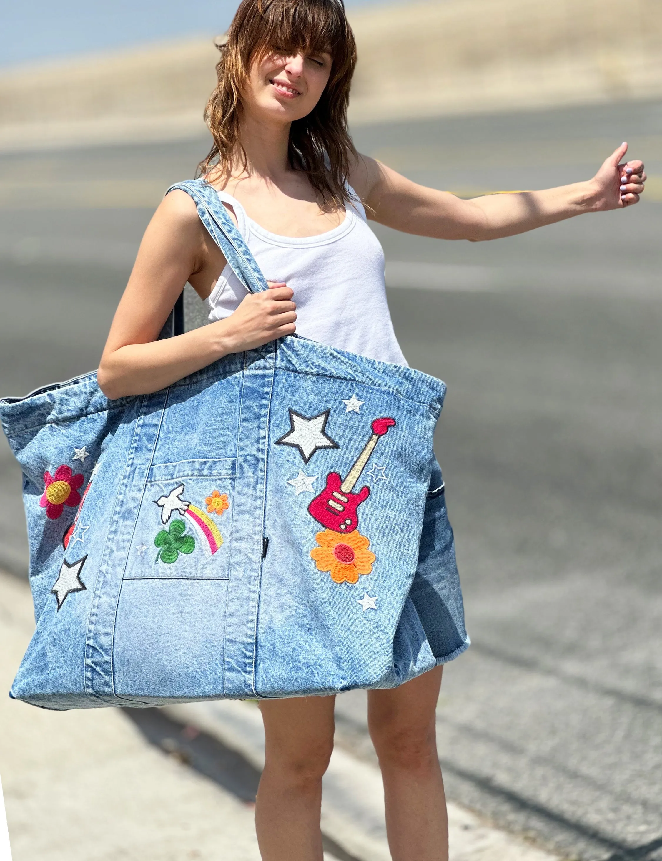 Really Big Denim Tote