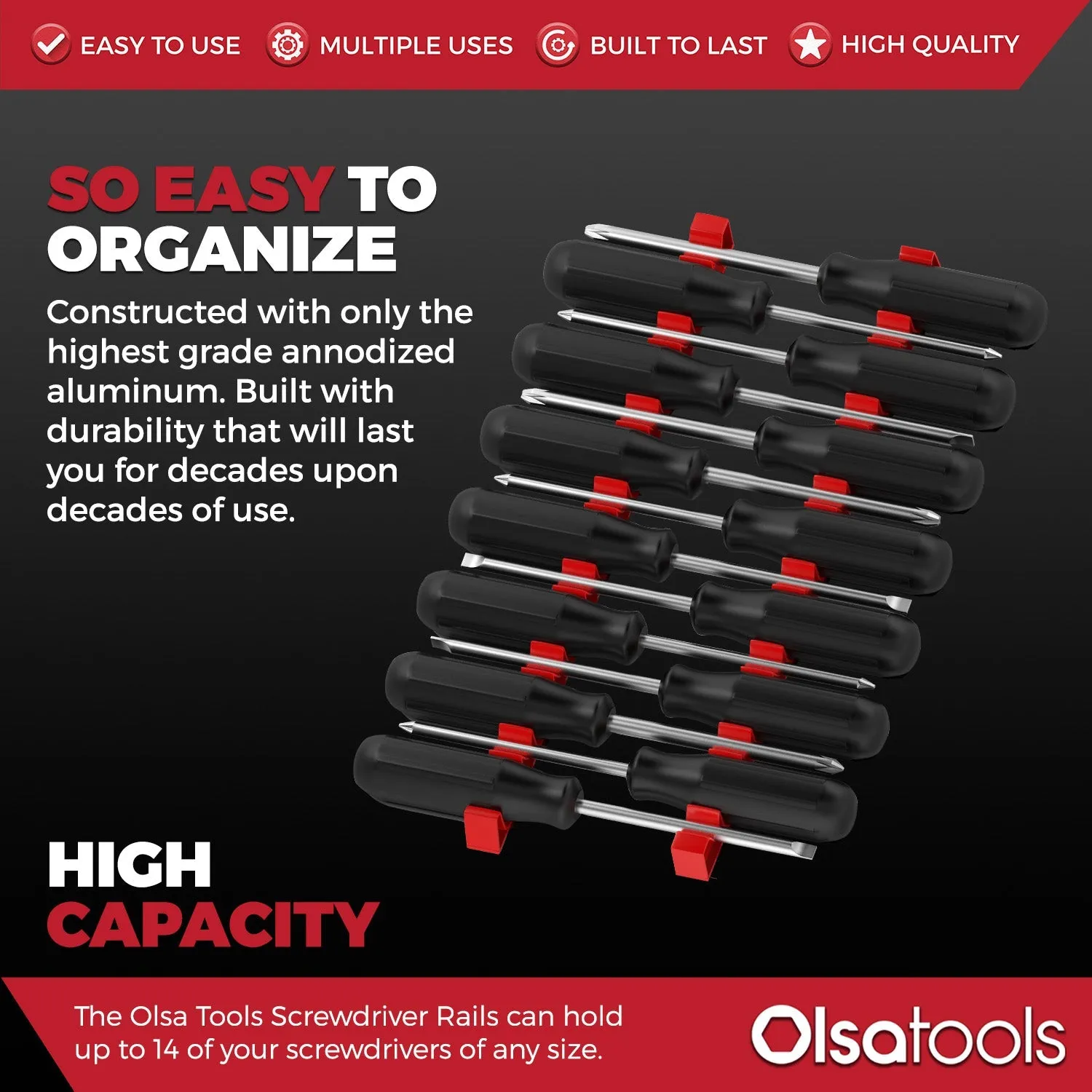 Screwdriver Organizer Rails