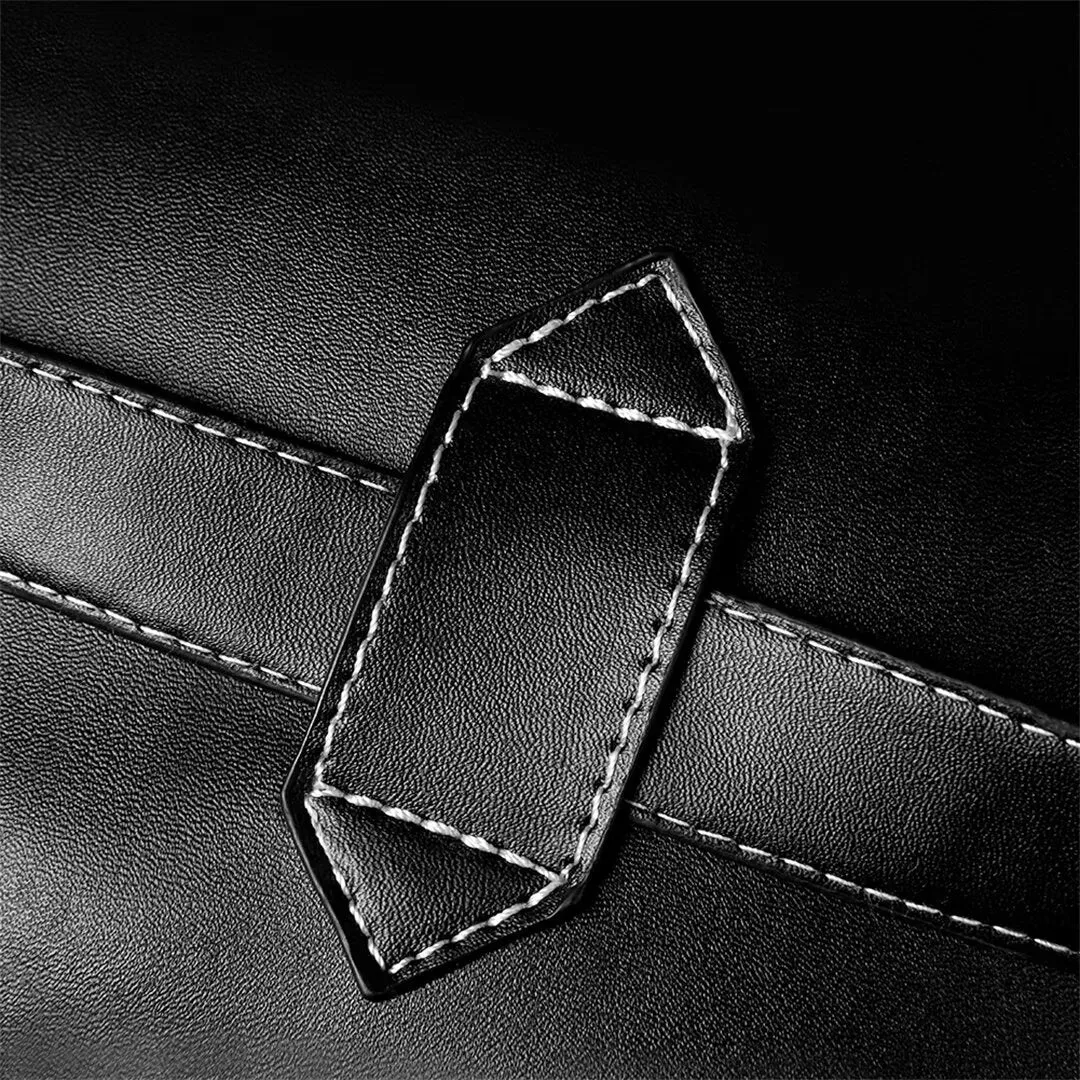 Sleek Unisex Leather Tote