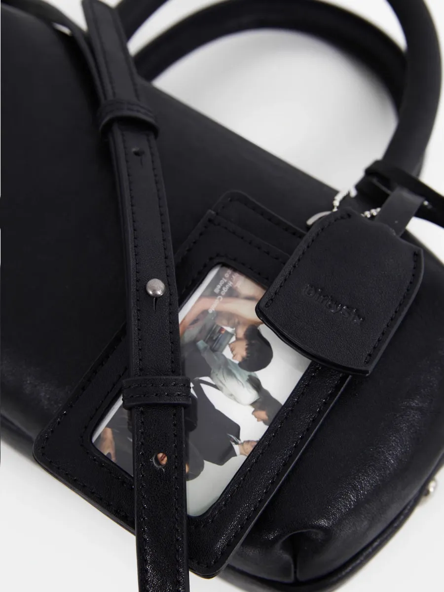 Small Tower Cowhide Leather Small Square Crossbody Bag