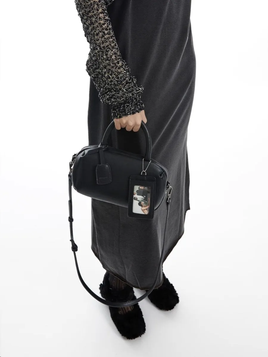 Small Tower Cowhide Leather Small Square Crossbody Bag