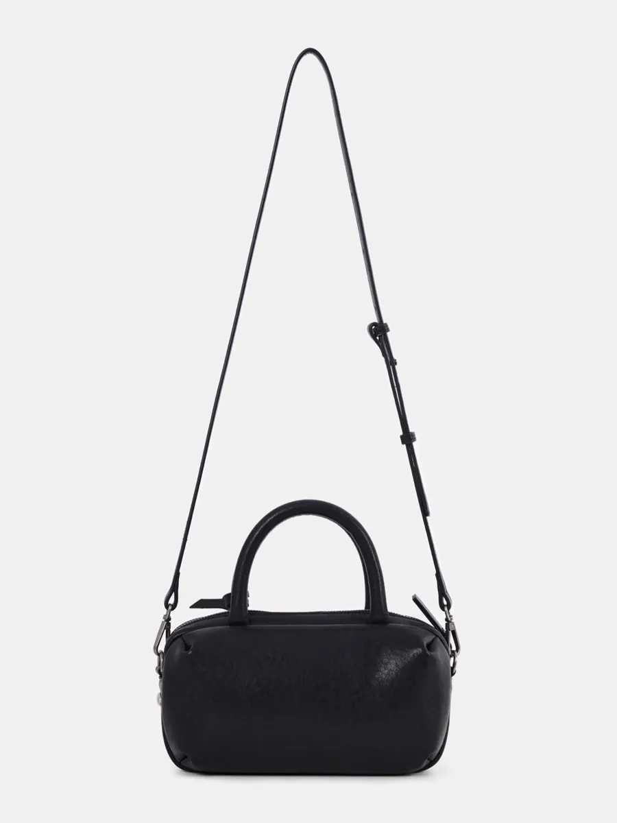 Small Tower Cowhide Leather Small Square Crossbody Bag