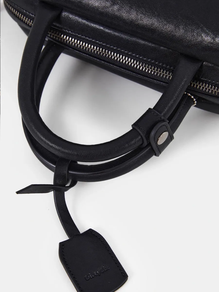 Small Tower Cowhide Leather Small Square Crossbody Bag