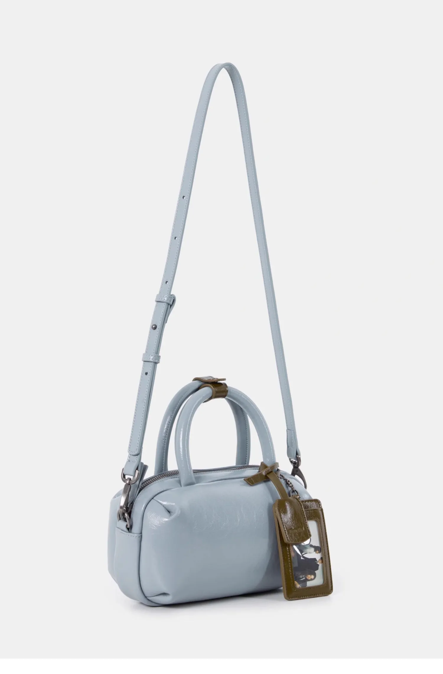 Small Tower Cowhide Leather Small Square Crossbody Bag