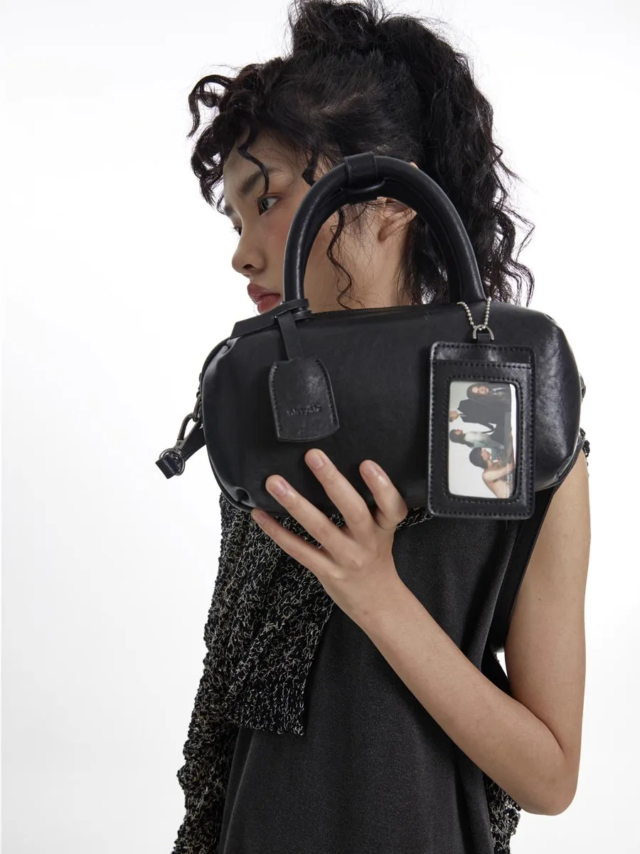 Small Tower Cowhide Leather Small Square Crossbody Bag