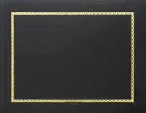 St. James® Certificate Holders/Document Covers/Diploma Holders, Black, Gold Foil Border, Linen Finish, Pack of 5, 83848