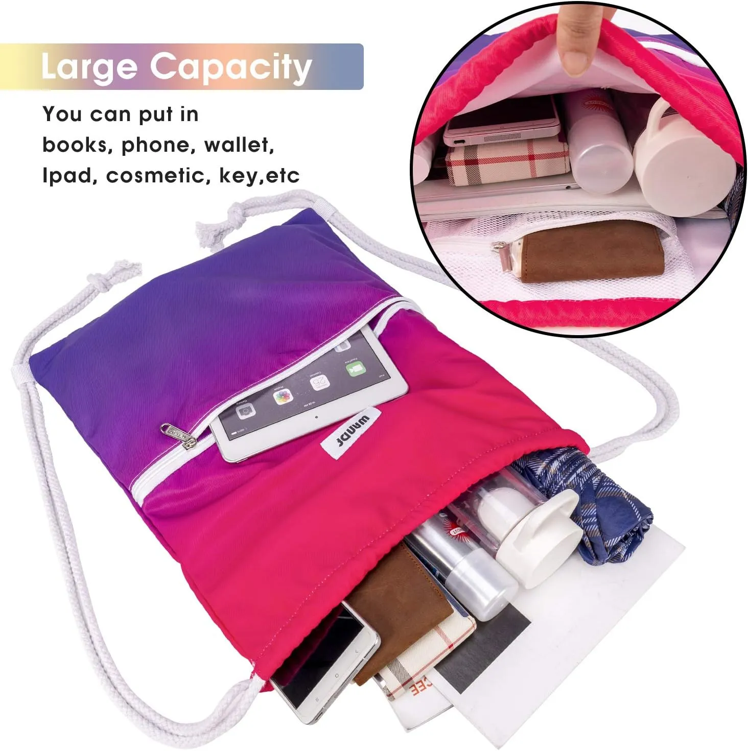 WF6035 Sport Gym Drawstring Backpack
