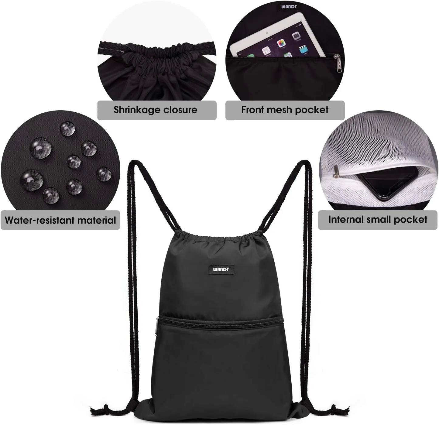 WF6035 Sport Gym Drawstring Backpack