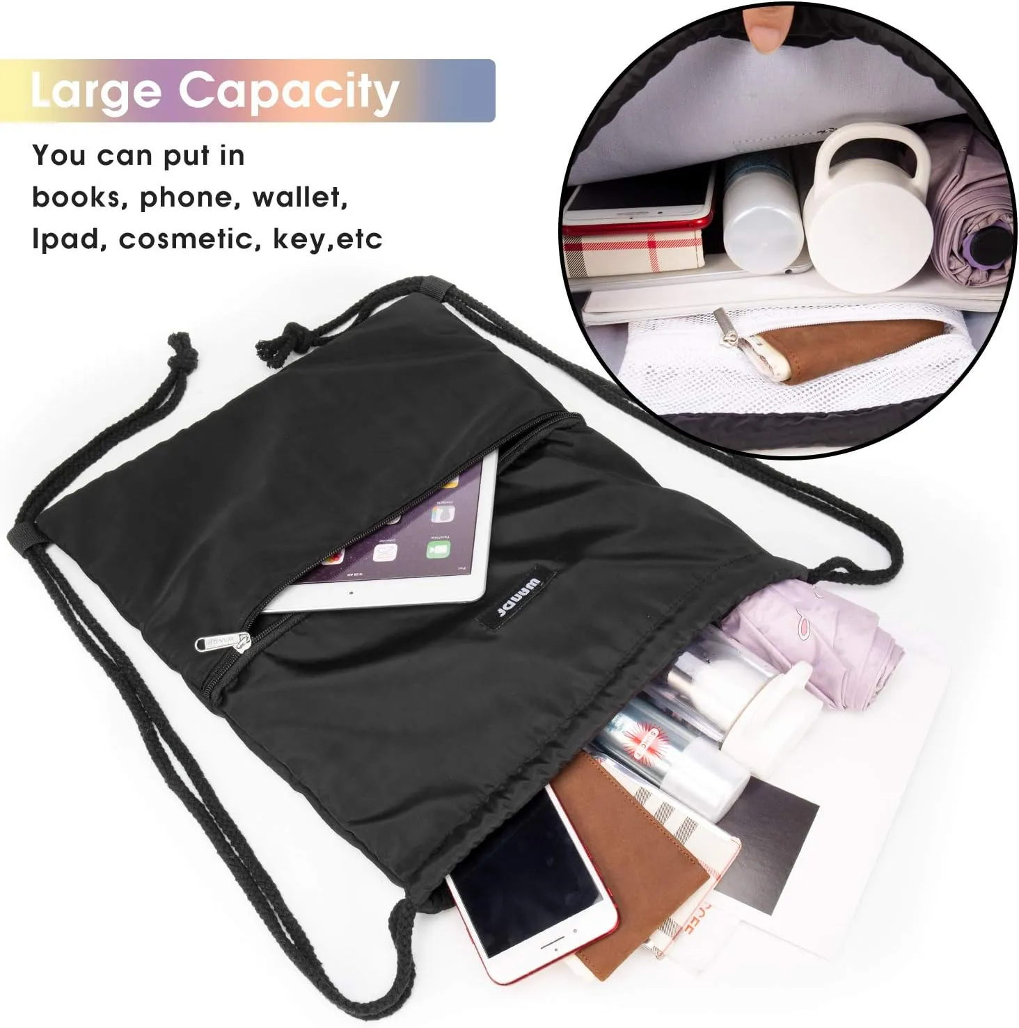 WF6035 Sport Gym Drawstring Backpack