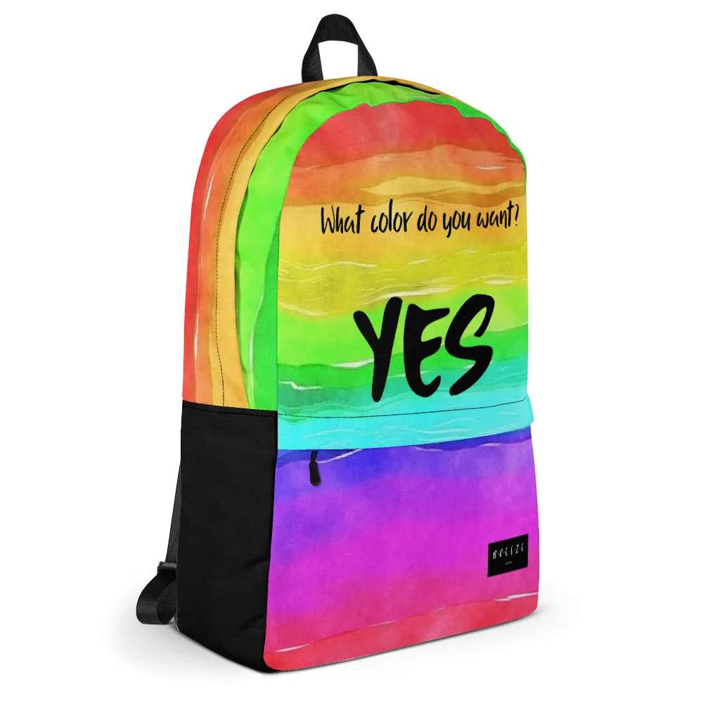 'What color?' backpack