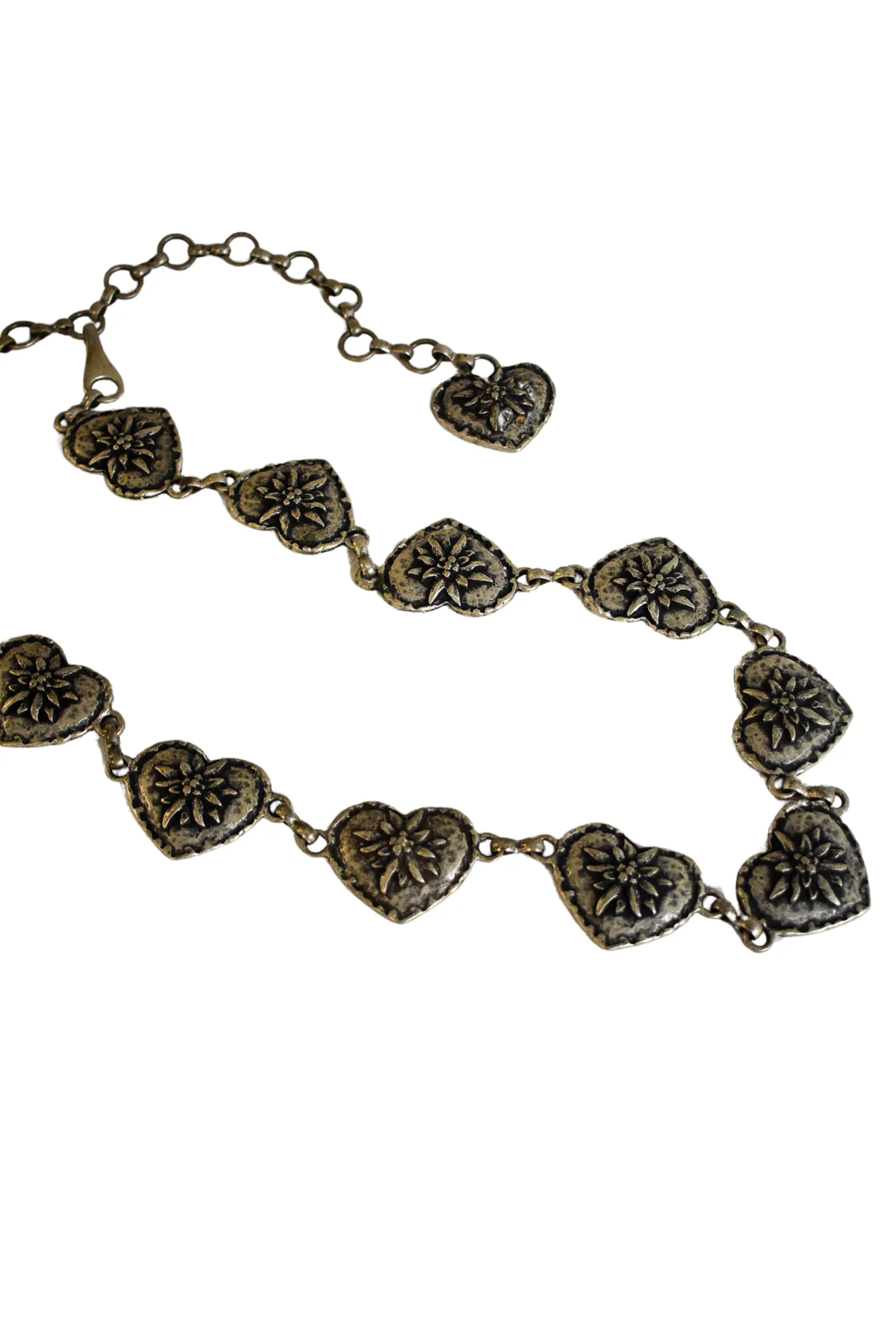 Y2K metal heart belt